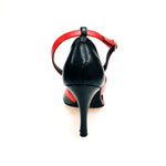 Carica immagine nella Galleria, Malena (4400) - Scarpa da Donna in Pelle Nera e Pelle Rossa Tacco Glitter Nero
