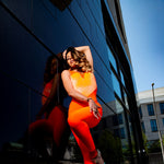 Load image into Gallery viewer, ANDREA Geneve (Black) - Jumpsuit in Bielastic Microfibre Breathable Shaping Conteinment Conteinment color Black Heart
