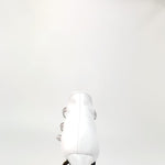 Load image into Gallery viewer, Tatyana (460PW) - Woman&#39;s Sandal in White Leather with Silver Elastics and Silver Laminated Stiletto Heel
