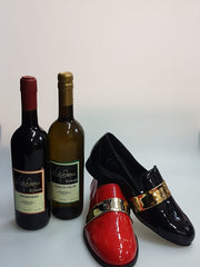 Carica immagine nella Galleria, Jackson (PJ) - Mocassino in Vernice Bianca e Fascia Argento Foderato in Vera Pelle Italiana
