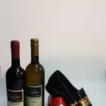 Load image into Gallery viewer, Jackson (PJ) - Moccasin in Red Patent Leather and Gold Band Lined in Genuine Italian Leather
