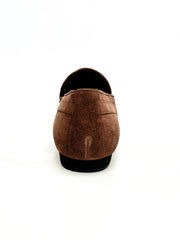 Carica immagine nella Galleria, ROMEO (800K) - Mocassino in Camoscio Marrone Bruciato cuciture Marrone scuro
