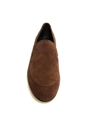 Carica immagine nella Galleria, ROMEO (800K) - Mocassino in Camoscio Marrone Bruciato cuciture Marrone scuro
