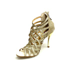 Load image into Gallery viewer, Intrigo (780) - Scarpa da Donna in Glitter Platino con Tacco a Spillo Laminato oro Platino
