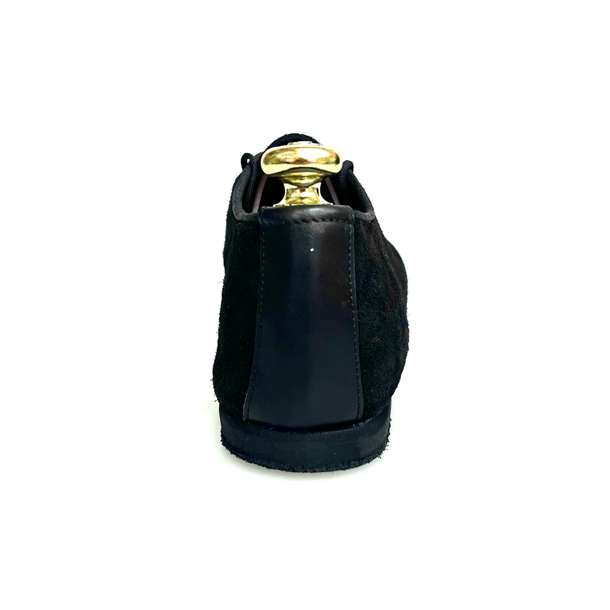 Scarpa Jazz Confort Jazz 04 in camoscio nero con suola antiscivolo, perfetta per ballare, marca Wish Dance Shop.