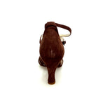 Load image into Gallery viewer, Patty QB (28QB) - Scarpa da Ballo Basica da Donna con Nodino in Camoscio Marrone Tacco a Rocchetto
