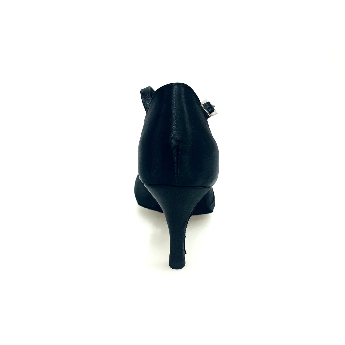 Scarpa da ballo Wishdance Ely QA 32QA B donna in raso nero con cinturino singolo e tacco stiletto elegante