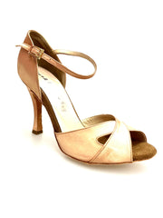 Load image into Gallery viewer, Ely QA (32QA) - Women&#39;s Basic Shoe in Nude Satin with Single ankle strap
