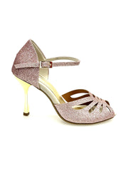 Carica immagine nella Galleria, DADA Diamond (L5) - Scarpa da Ballo in Glitter Sabbia con Tacco a Stiletto
