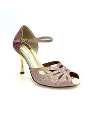 Carica immagine nella Galleria, DADA Diamond (L5) - Scarpa da Ballo in Glitter Sabbia con Tacco a Stiletto
