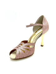 Carica immagine nella Galleria, DADA Diamond (L5) - Scarpa da Ballo in Glitter Sabbia con Tacco a Stiletto
