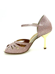 Carica immagine nella Galleria, DADA Diamond (L5) - Scarpa da Ballo in Glitter Sabbia con Tacco a Stiletto
