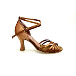 Carica immagine nella Galleria, Andromaca Vegan QB (45QB) Senza Rete - Scarpa Vegana in Raso Bronzo fondo Gommina Flex
