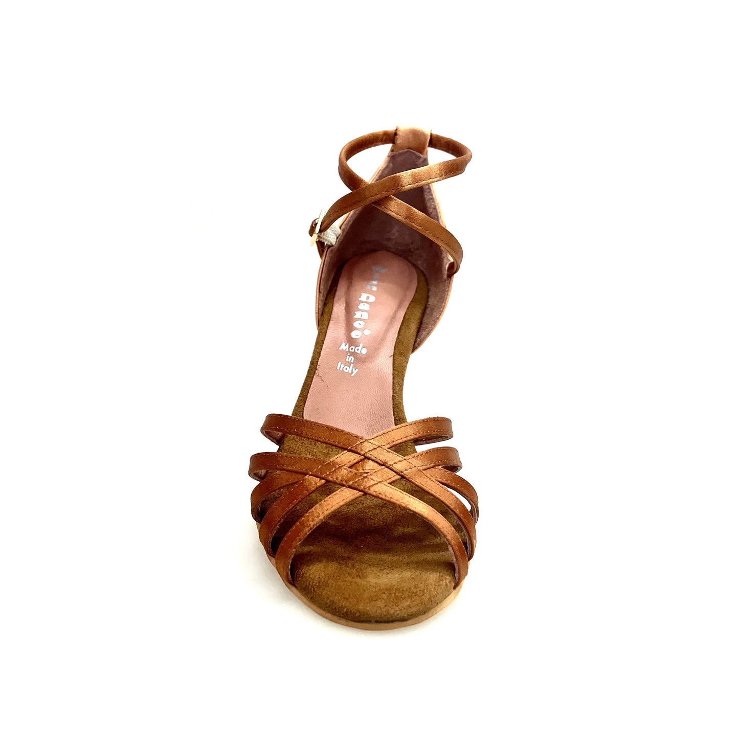 Scarpa vegana Andromaca Vegan QB (45QB) in raso bronzo con fondo gomma Flex, senza rete, di Wish Dance Shop.
