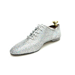 Load image into Gallery viewer, Jazz 03 Zebra - Jazz Shoe in Silk Satin Zebra Pattern Black Patent Profile
