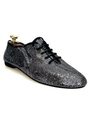 Load image into Gallery viewer, Jazz 03 Zebra - Jazz Shoe in Silk Satin Zebra Pattern Black Patent Profile
