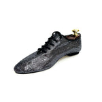 Load image into Gallery viewer, Jazz 03 Zebra - Jazz Shoe in Silk Satin Zebra Pattern Black Patent Profile
