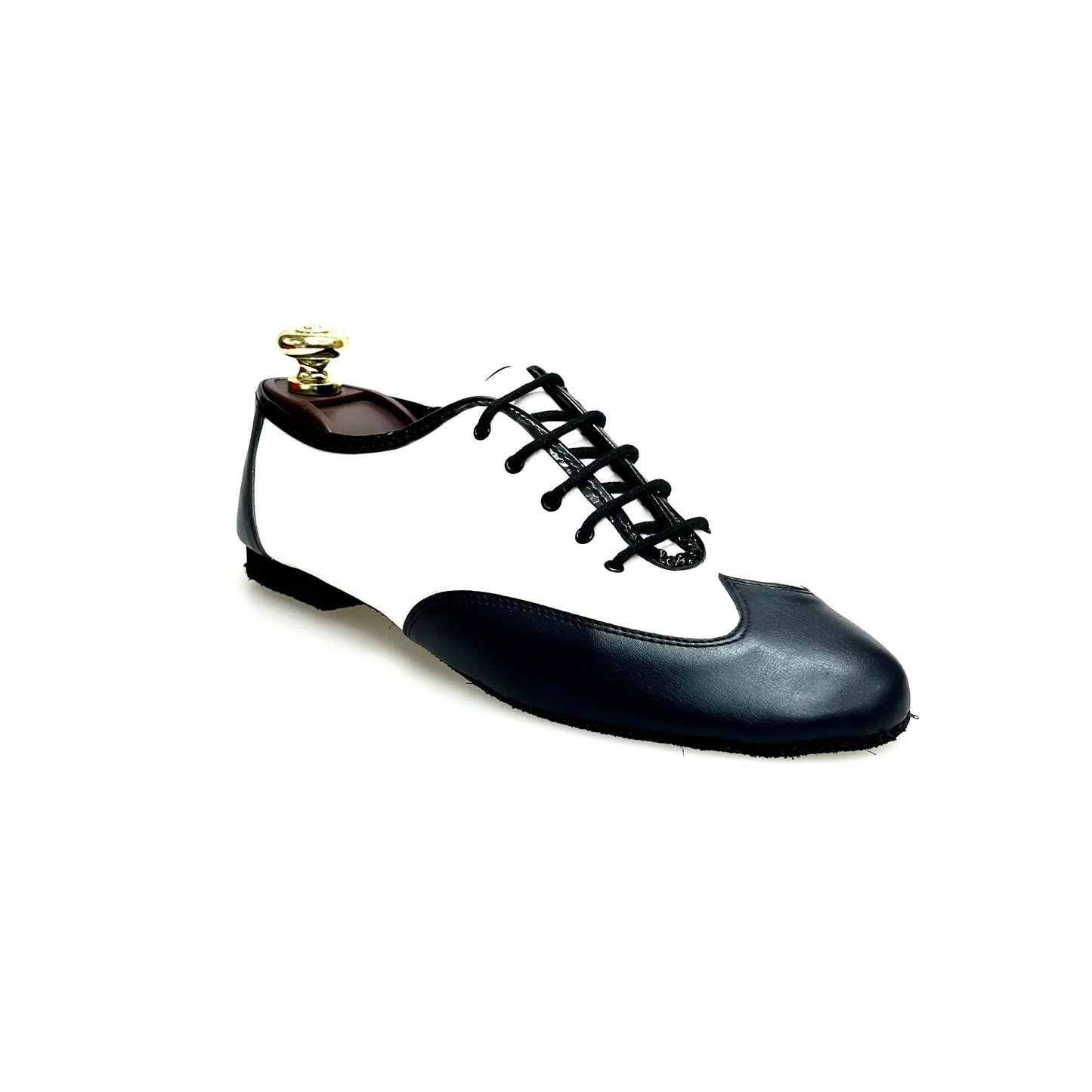 Scarpe da jazz EL MAMBO Wish Dance Shop in pelle blu notte e bianca, ideali per allenamento e danza jazz.