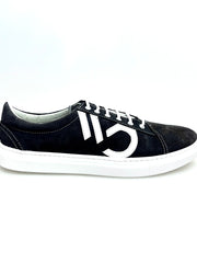 Carica immagine nella Galleria, ALBIR Panther - SNEAKER URBANKIZ EXTRACONFORT FLEX IN CAMOSCIO NERO CUCITURE BIANCHE CON CASSETTA IN RESINA DI GOMMINA BIANCA FLEX
