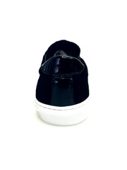 Carica immagine nella Galleria, ROJAS Slip Supreme Flex - MOCASSINO SUPER FLEX EXTRACONFORT TESSUTO ROMBOIDALE BIANCO E NERO ABBINATO A CAMOSCIO NERO CON CASSETTA IN RESINA DI GOMMINA BIANCA FLEX
