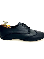Load image into Gallery viewer, Billie Prince - Jazz Plus Shoe in Black Leather Red Profile
