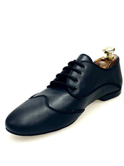 Load image into Gallery viewer, Billie Prince - Jazz Plus Shoe in Black Leather Red Profile
