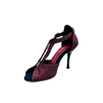 Load image into Gallery viewer, Fascino (401) - Scarpa da Donna in Sunseet Rosso Profili neri Tacco a Spillo Smaltato Nero
