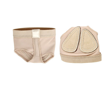 Mutandine di protezione per piedi WD (H7) in microfibra color carne, ideale per danza e comfort.