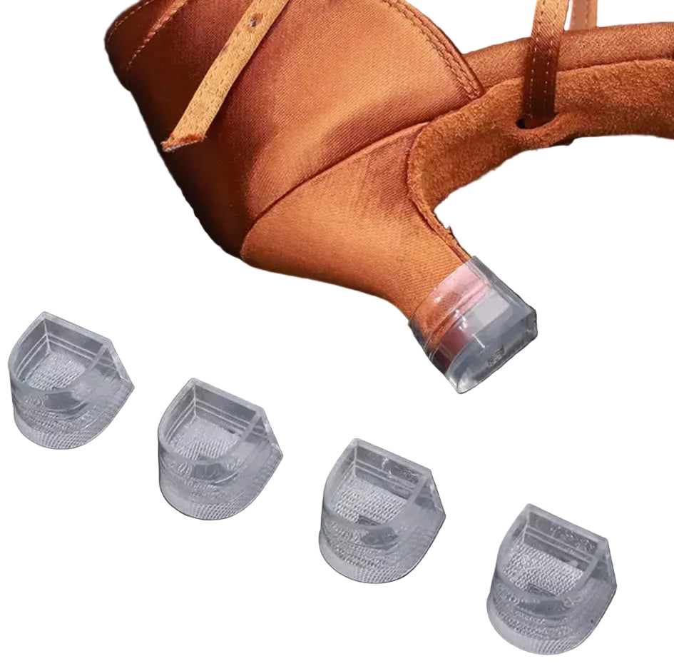 Salvatacchi Confort ED9 di Wish Dance Shop, protezione in gel trasparente per tacco largo a rocchetto doppio.
