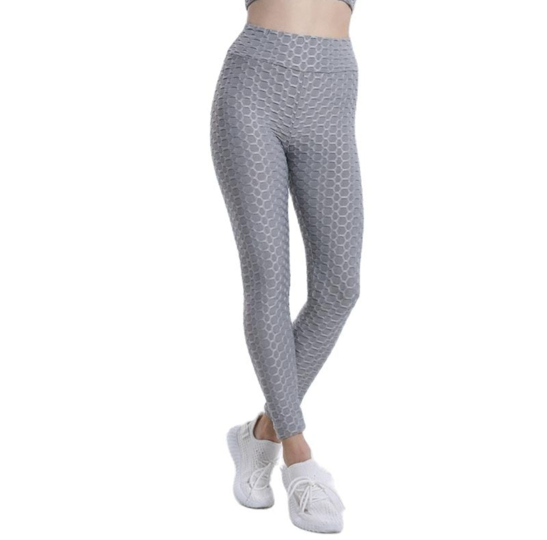 Leggins bi-stretch blu Jasmine Gondola Wish Dance Shop, modello modellante con tessuto traspirante e vita medio alta.