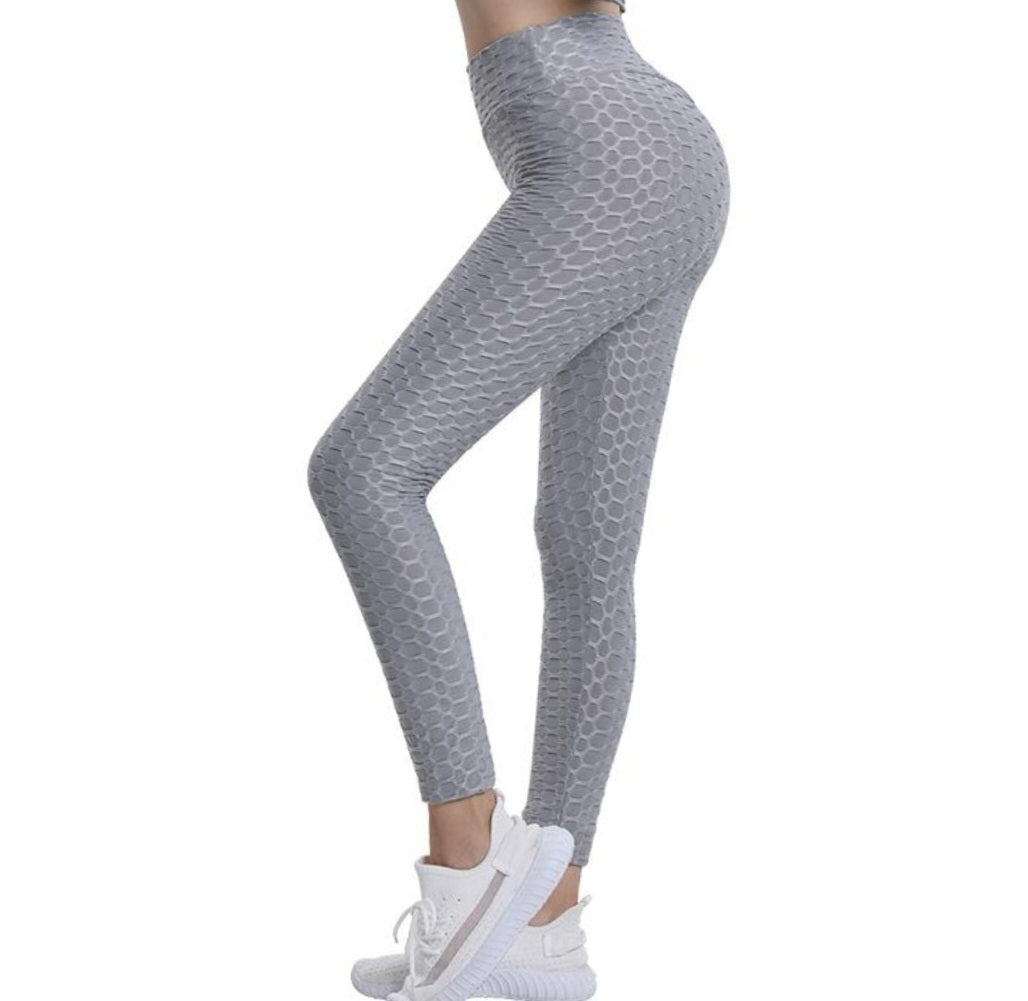 Leggins bi-stretch blu Jasmine Gondola Wish Dance Shop, modellanti, traspiranti, vita medio alta, forma i glutei, tessuto microfibra.