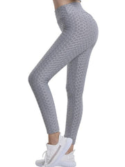 Carica immagine nella Galleria, JASMINE Leggins Gondola Blu (055) - Leggins Bi-Stretch modellanti forma glutei in tessuto microfifra traspirante vita medioalta schiaccia addome
