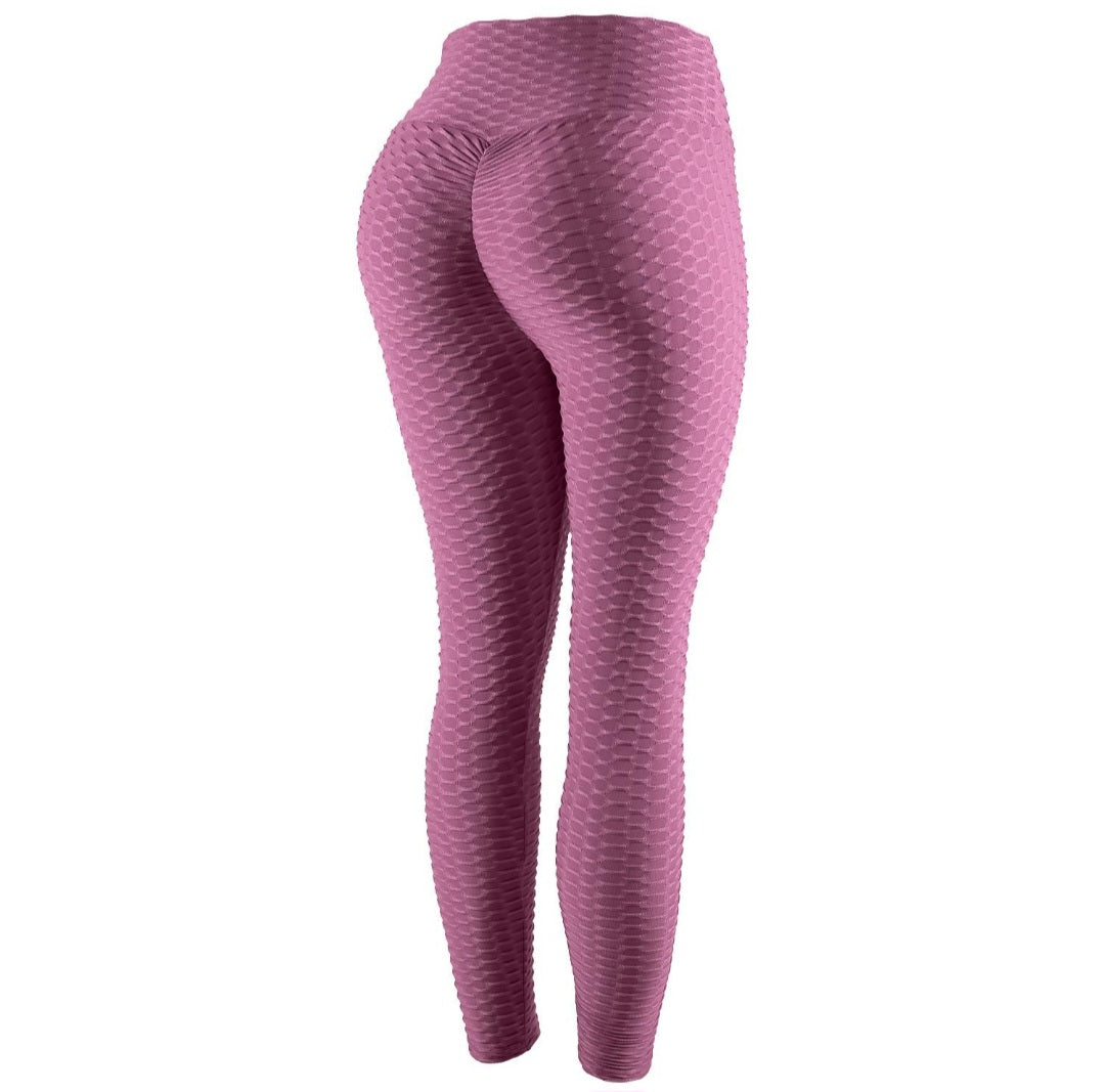 Leggins bi-stretch Jasmine Gondola Blu con vita medio-alta e tessuto traspirante, modellanti glutei e schiacciando l'addome.