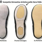 Carica immagine nella Galleria, Scarpa da ginnastica artistica unisex Dedalo G-500 di Wish Dance Shop in pelle nera, ideale per allenamenti e jazz.
