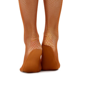 Professional mesh tights with modeling and massaging micronodes with reinforced foot and insole