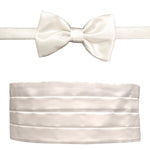 Load image into Gallery viewer, Set per Smoking Fusciacca e Papillone di colore Bianco
