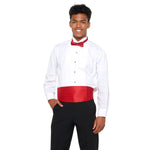 Load image into Gallery viewer, Set per Smoking Fusciacca/Pochette/Papillone di colore Rosso
