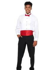 Load image into Gallery viewer, Set per Smoking Fusciacca/Pochette/Papillone di colore Rosso
