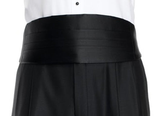 Set di accessori nero, include fusciacca e pochette elegante per smoking, di marca Wish Dance Shop.