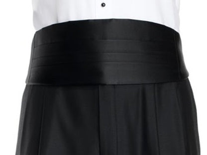 Set di accessori nero, include fusciacca e pochette elegante per smoking, di marca Wish Dance Shop.