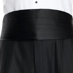 Load image into Gallery viewer, Set per Smoking Fusciacca/Pochette/Papillone di colore Nero
