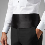 Load image into Gallery viewer, Set per Smoking Fusciacca/Pochette/Papillone di colore Nero
