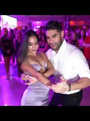 Load and play video in Gallery viewer, Lidia (402 Lola) - Woman&#39;s Sandal in Gold Glitter and Tan Lurex with Gold Foil Stiletto Heel
