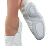 Load image into Gallery viewer, Scarpe da jazz unisex Dedalo G-500 in pelle bianca per allenamento di ginnastica artistica, con suola flessibile e design sportivo
