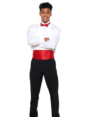 Load image into Gallery viewer, Set per Smoking Fusciacca/Pochette/Papillone di colore Rosso
