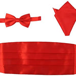 Load image into Gallery viewer, Set per Smoking Fusciacca/Pochette/Papillone di colore Rosso
