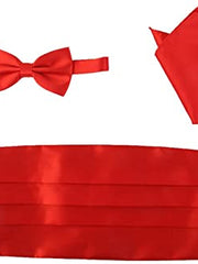 Load image into Gallery viewer, Set per Smoking Fusciacca/Pochette/Papillone di colore Rosso
