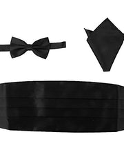 Load image into Gallery viewer, Set per Smoking Fusciacca/Pochette/Papillone di colore Nero
