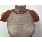 Load image into Gallery viewer, Swarovski Tuta Dolcevita Professionale in Rete con Swarovski Luxury
