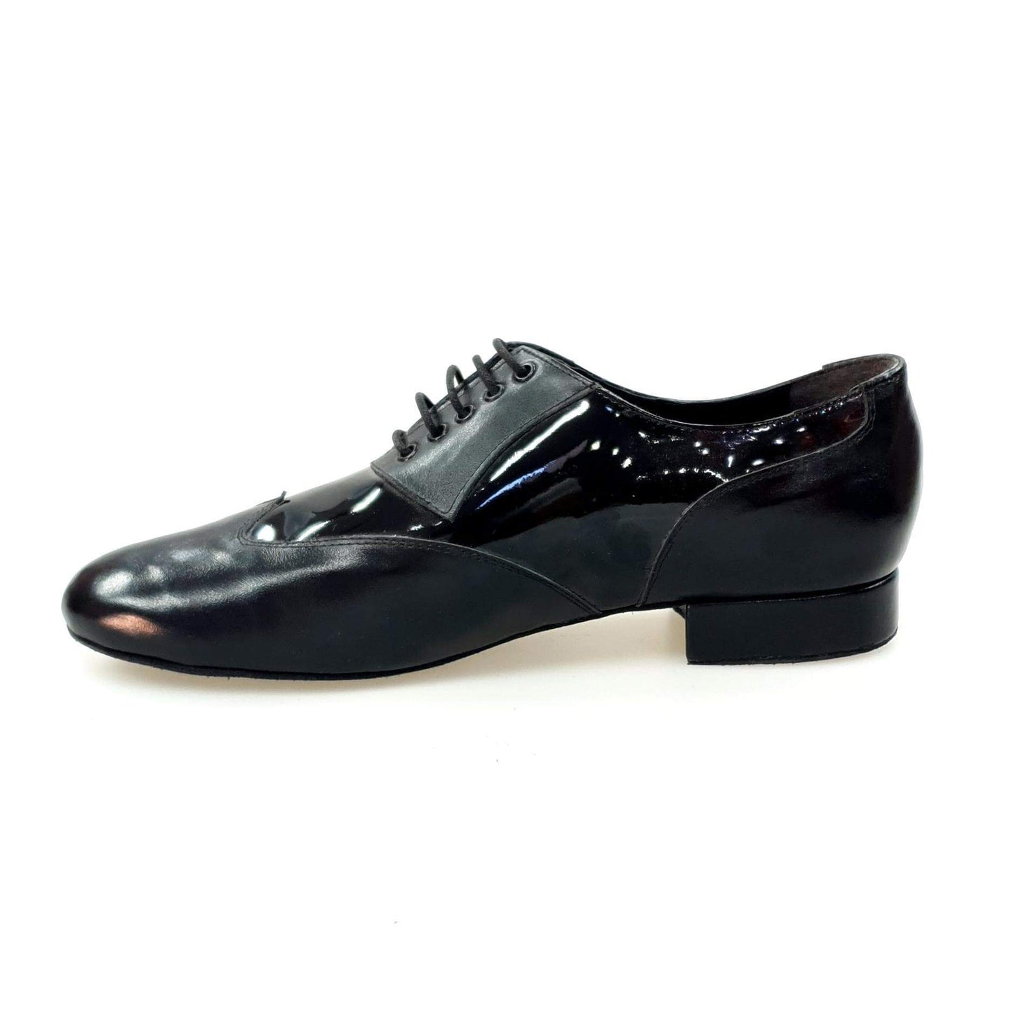 Stringate Wish Dance Shop COTISO 108N in pelle e vernice nera, modello Oxford con coda di rondine, scarpe eleganti e classiche